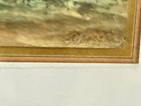 a picture of a painting hanging on the wall above a toilet