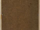 an image of a brown wooden plaque with rivets on it