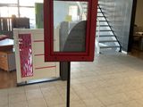 a picture of a display of a television in a room