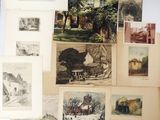 an assortment of old postcards and pictures of houses and buildings