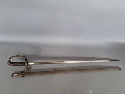Epée avec son fourreau. Long. 104 cm. - Photo 1