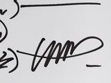 signed autograph of a man and woman holding a tennis racquet