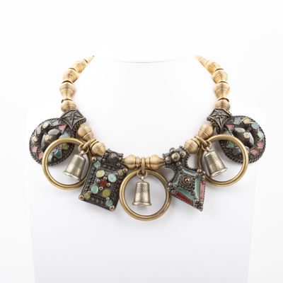 Jean-Paul GAULTIER Collier ethnique tour de cou en métal reh…