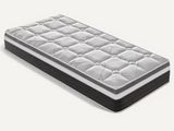 a close up of a mattress on a white surface