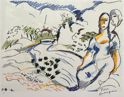 Pierre AMBROGIANI (1907-1985), La Vallée, lithographie signé…