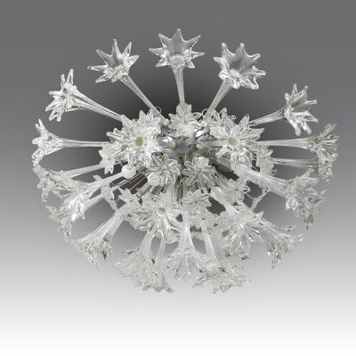 a large crystal chandelier with many stars on it
