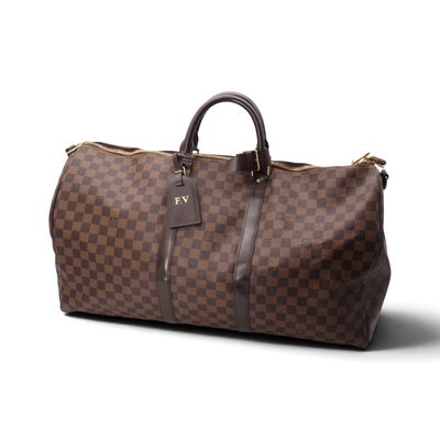 Sac Keepall Louis Vuitton à motif damier marron