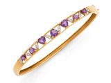 un bracelet « bang » en améthorate et diamants