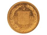 l'image d'une pièce d'or sur laquelle figurent des armoiries