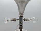 a lamp that is sitting on top of a table