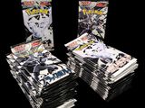 Deux paquets de cartes à collectionner Pokémon sont empilés l'un sur l'autre