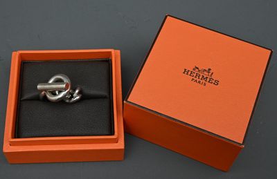Hermès Paris - Bague Croisette en argent 925.