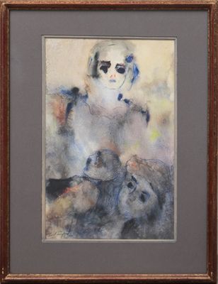 an image of a painting of a man with a dog