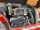 a close up of the engine of a fire truck