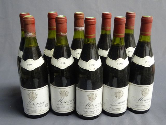 MERCUREY, DOMAINE GAREY et FILS, 10 bouteilles de 1990