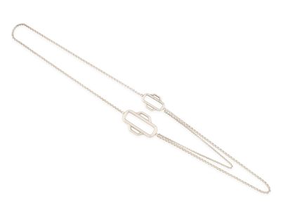 HERMES, Modèle « Attelage » Important sautoir en argent 925‰…