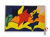 peinture représentant une peinture d'un poisson et d'une étoile sur fond blanc