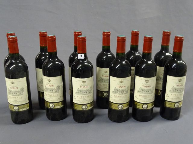 CHATEAU TUDIN :  12 bouteilles BORDEAUX, année 2006 (bouteilles n...