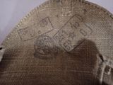 a close up of a piece of fabric that has been stitched together