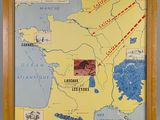 carte encadrée de la France indiquant l'emplacement de « Le Premiers Hommes »