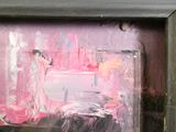 a picture of a painting of a car in a picture frame