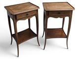 pair of 19th century french walnut side tables