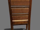 a wooden chair with a seat made out of wood
