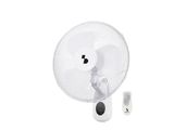 an image of a white fan with remote control