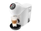 a white coffee machine with a cup of coffee on top of it