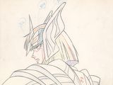 une image représentant le dessin d'un homme portant un casque