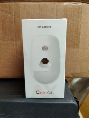 the box is white and has a small camera on top of it