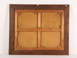an old wooden picture frame with four squares in it