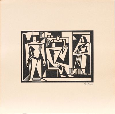 un dessin en noir et blanc d'un homme et d'une femme