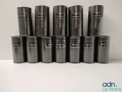 lot de 12 verres à pied en verre noir avec couvercles