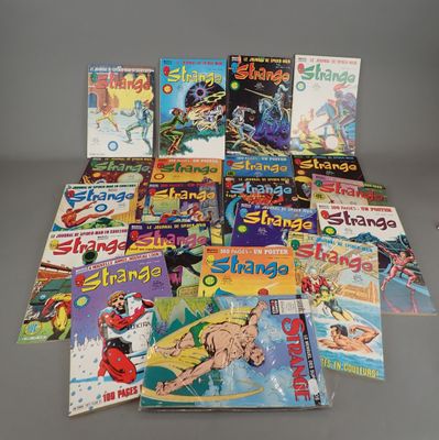 a lot of comic books that are on the table