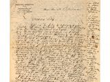 une vieille lettre écrite par un homme à sa mère