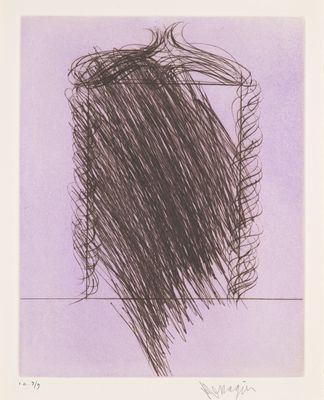 une image représentant un dessin de tête d'homme sur fond violet