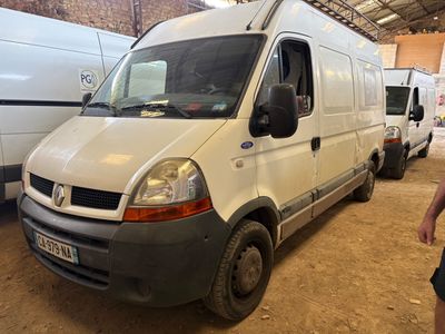 a white van that is parked in a garage