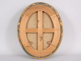 a picture of a wooden frame with a cross on it