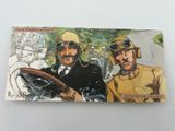 a picture of a book with a picture of a man and a woman driving a car