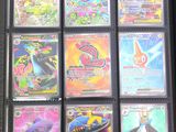many different types of pokemon cards in this case