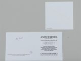 andy warhol signed autographed card and coail