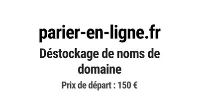 Nom de domaine parier-en-ligne.