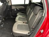 the back seats of a red car are empty in the car