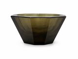 an image of a brown glass bowl on a white background