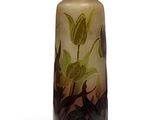a vase with a design on it on a white background