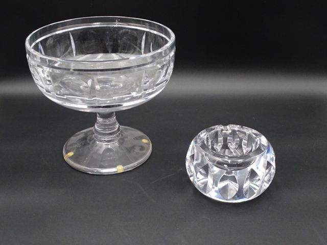 Cristal de SEVRE : coupe centre de table en cristal moulé H : 22 ...
