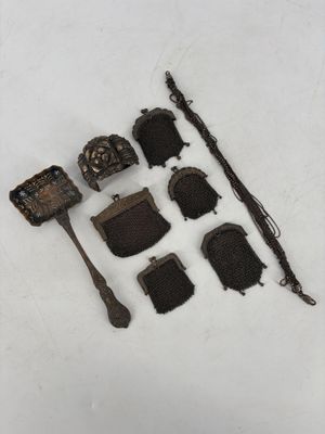 a lot of items that are laying out on the snow