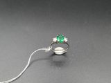 Bague Moderniste Or Et Argent Avec émeraudes - Bijou D'artiste N°313 - Taille 51