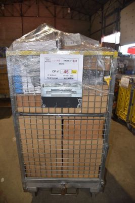 a cart that has a lot of boxes in it